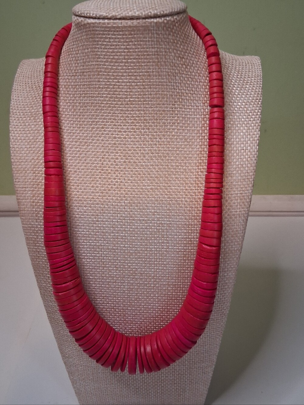 Pink Graduated Heishi Shell Necklace